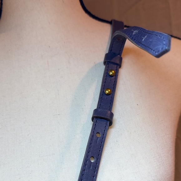 Madewell Classic Blue Leather Crossbody Bag - Picture 3 of 8